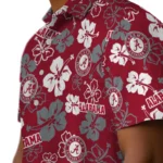 Alabama Crimson Tide Hawaiian Shirt – Hibiscus Flower Design