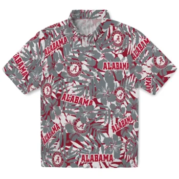 alabama crimson tide hibiscus overlay hawaiian shirts best selling