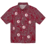 Alabama Crimson Tide Hawaiian Shirt – Leaf Outline