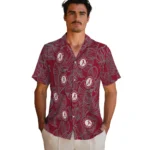 Alabama Crimson Tide Hawaiian Shirt – Leaf Outline