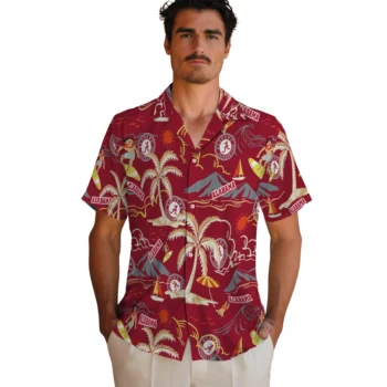 alabama crimson tide palm tree island crimson hawaiian shirts fashion forward