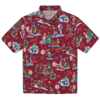 alabama crimson tide simpsons christmas crimson hawaiian shirts best selling
