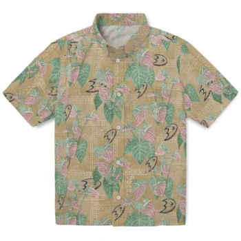 anaheim ducks anthurium overlay gold hawaiian shirts best selling