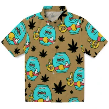 anaheim ducks bong smile gold hawaiian shirts best selling