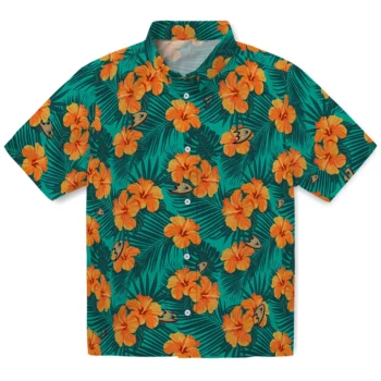 anaheim ducks hibiscus escape green hawaiian shirts best selling