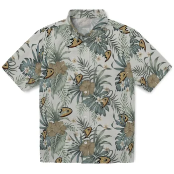 anaheim ducks hibiscus designs beige hawaiian shirts best selling