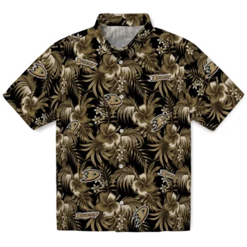 anaheim ducks hibiscus exotic gold hawaiian shirts best selling