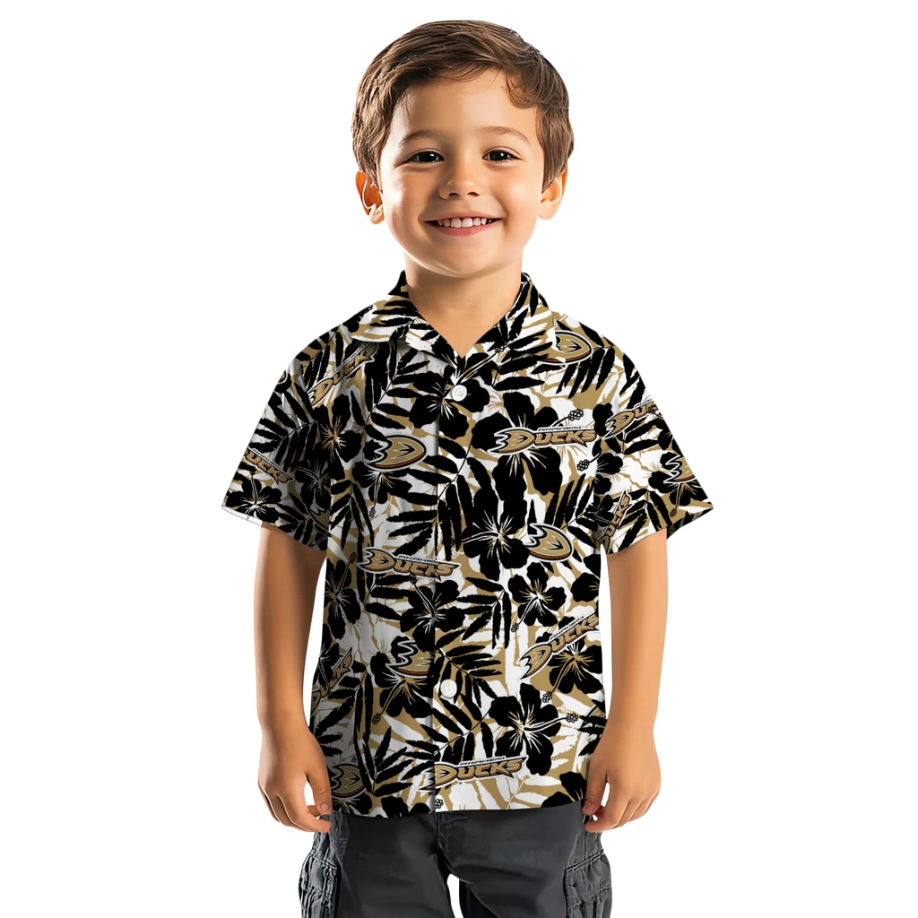 Anaheim Ducks Hawaiian Shirt - Hibiscus Overlay anaheim ducks hibiscus overlay hawaiian shirts top rated