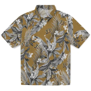 anaheim ducks palm leaves gold hawaiian shirts best selling