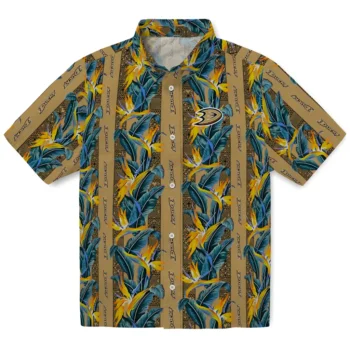 anaheim ducks paradise vines gold hawaiian shirts best selling