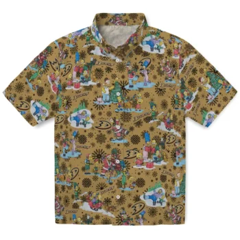 anaheim ducks simpsons christmas gold hawaiian shirts best selling