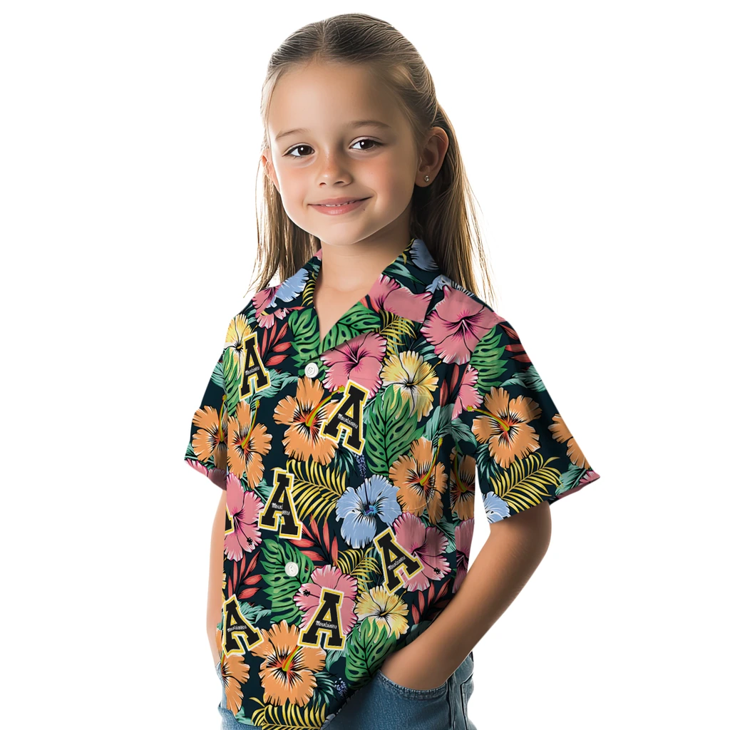 Appalachian State Mountaineers Hawaiian Shirt - Brilliant Hibiscus Garden appalachian state mountaineers brilliant hibiscus garden hawaiian shirts premium grade