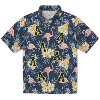 appalachian state mountaineers flamingo hibiscus navy hawaiian shirts best selling
