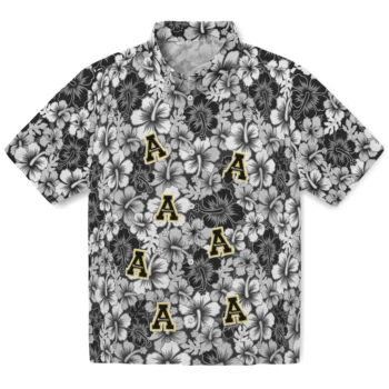 appalachian state mountaineers hibiscus blooms black hawaiian shirts best selling