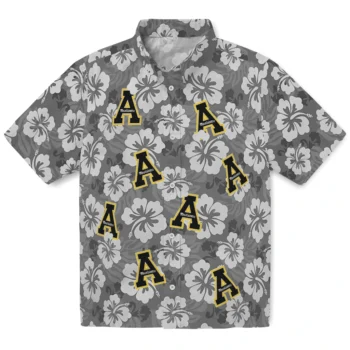 appalachian state mountaineers hibiscus cluster black hawaiian shirts best selling