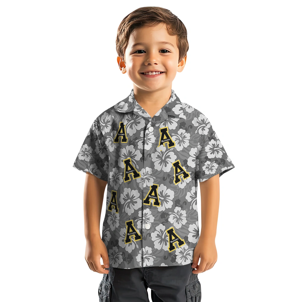 Appalachian State Mountaineers Hawaiian Shirt - Hibiscus Cluster appalachian state mountaineers hibiscus cluster black hawaiian shirts top rated