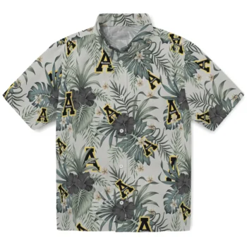 appalachian state mountaineers hibiscus designs beige hawaiian shirts best selling