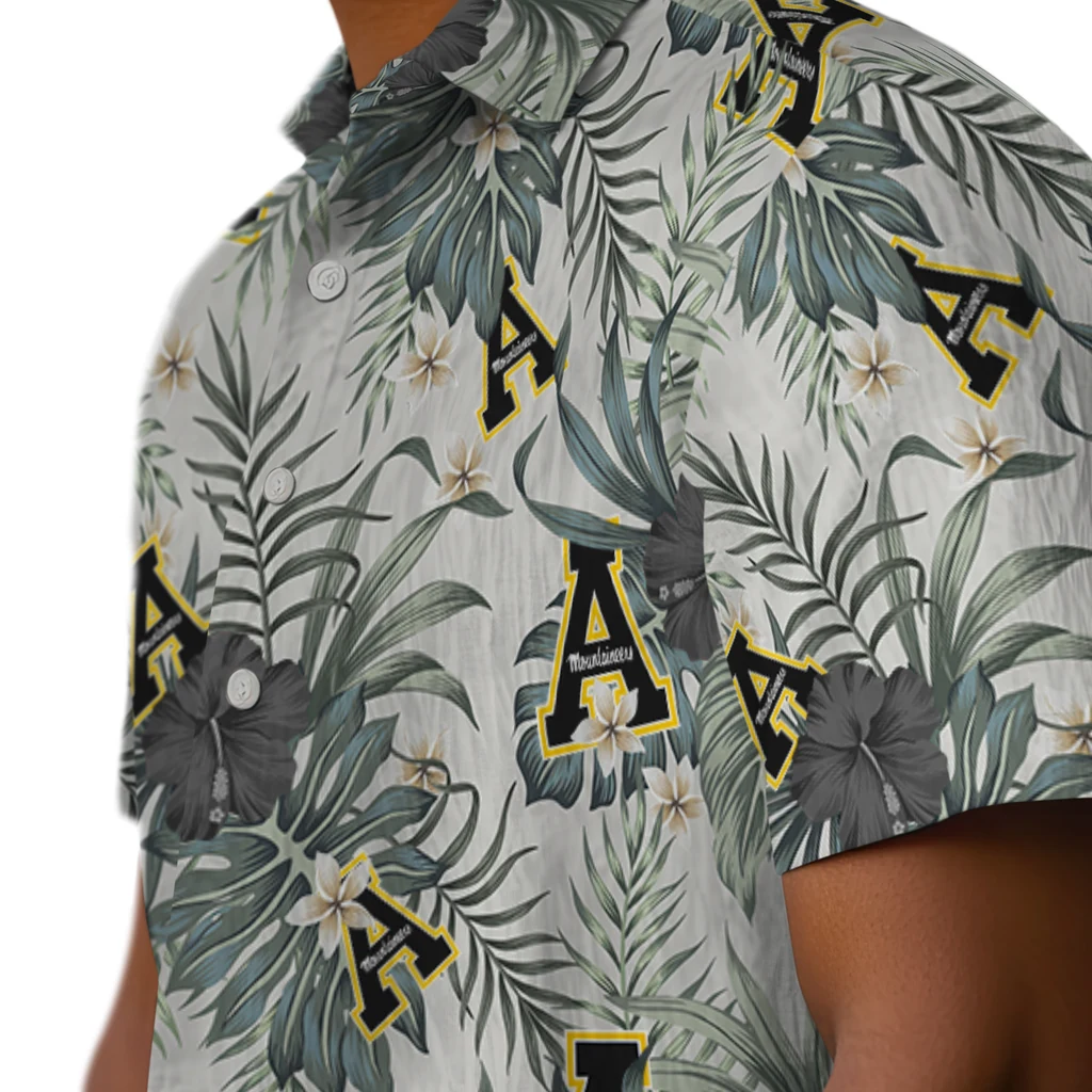 Appalachian State Mountaineers Hawaiian Shirt - Hibiscus Designs appalachian state mountaineers hibiscus designs beige hawaiian shirts trendy