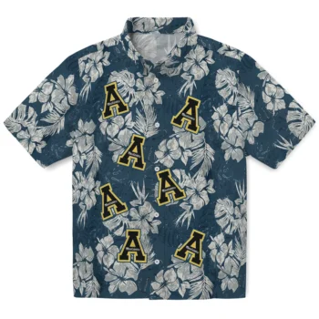 appalachian state mountaineers hibiscus flowers navy blue hawaiian shirts best selling