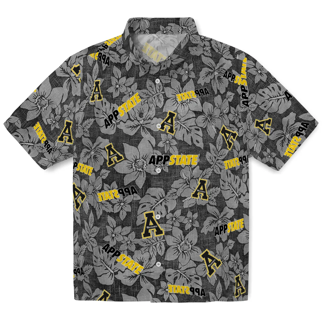 Appalachian State Mountaineers Hawaiian Shirt - Hibiscus Oasis appalachian state mountaineers hibiscus oasis black hawaiian shirts best selling