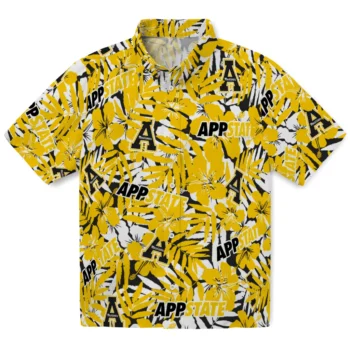 appalachian state mountaineers hibiscus overlay hawaiian shirts best selling