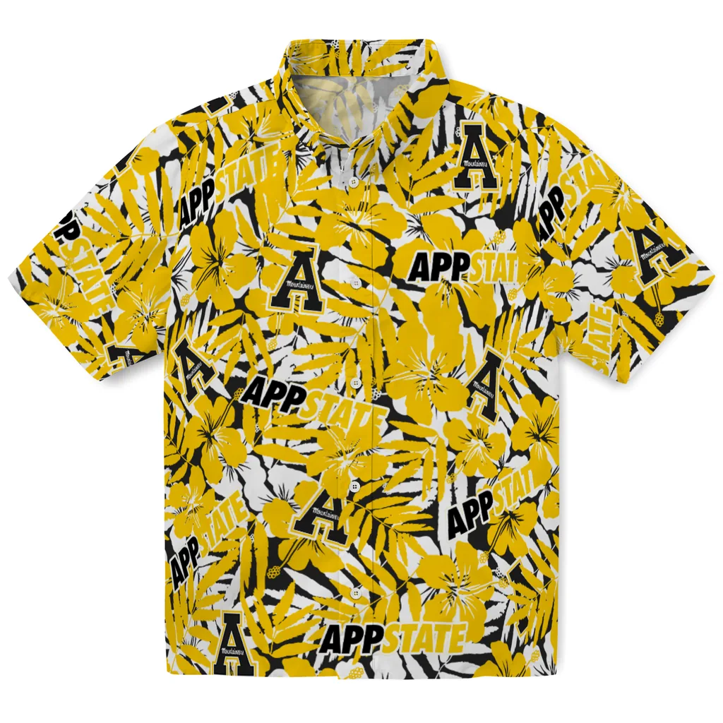 Appalachian State Mountaineers Hawaiian Shirt - Hibiscus Overlay appalachian state mountaineers hibiscus overlay hawaiian shirts best selling