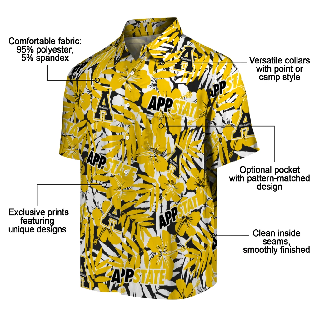 Appalachian State Mountaineers Hawaiian Shirt - Hibiscus Overlay appalachian state mountaineers hibiscus overlay hawaiian shirts new arrival