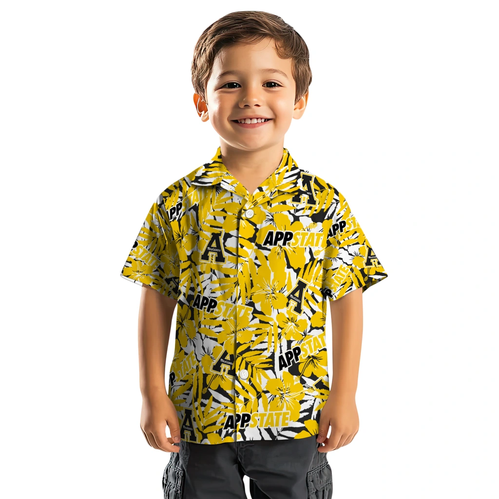 Appalachian State Mountaineers Hawaiian Shirt - Hibiscus Overlay appalachian state mountaineers hibiscus overlay hawaiian shirts top rated