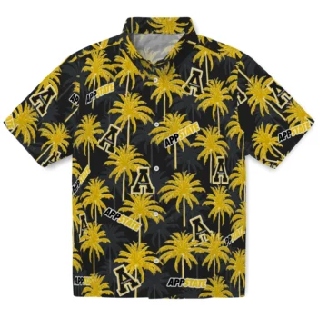 appalachian state mountaineers palm grove black hawaiian shirts best selling