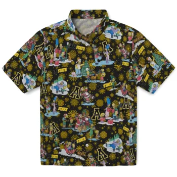 appalachian state mountaineers simpsons christmas black hawaiian shirts best selling