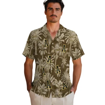 appalachian state mountaineers palm shadows black hawaiian shirts fashion forward