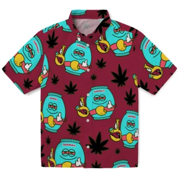 arizona cardinals bong smile red hawaiian shirts best selling