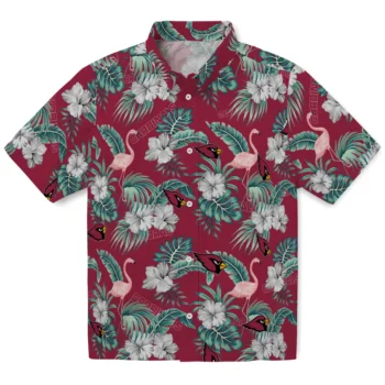 arizona cardinals flamingo palms red hawaiian shirts best selling