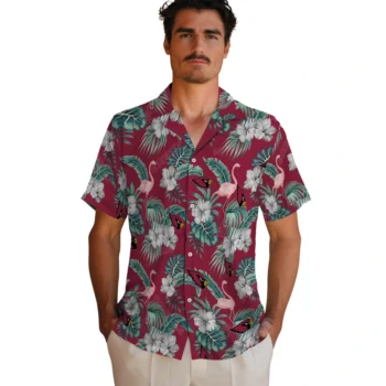 arizona cardinals flamingo palms red hawaiian shirts fashion forward