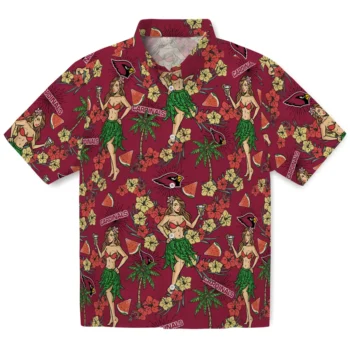 arizona cardinals hawaiian girls design red hawaiian shirts best selling