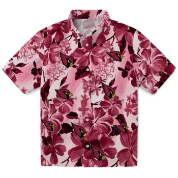 arizona cardinals hibiscus arrangement red hawaiian shirts best selling