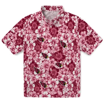 arizona cardinals hibiscus blooms red hawaiian shirts best selling