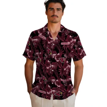 arizona cardinals hibiscus exotic red hawaiian shirts fashion forward