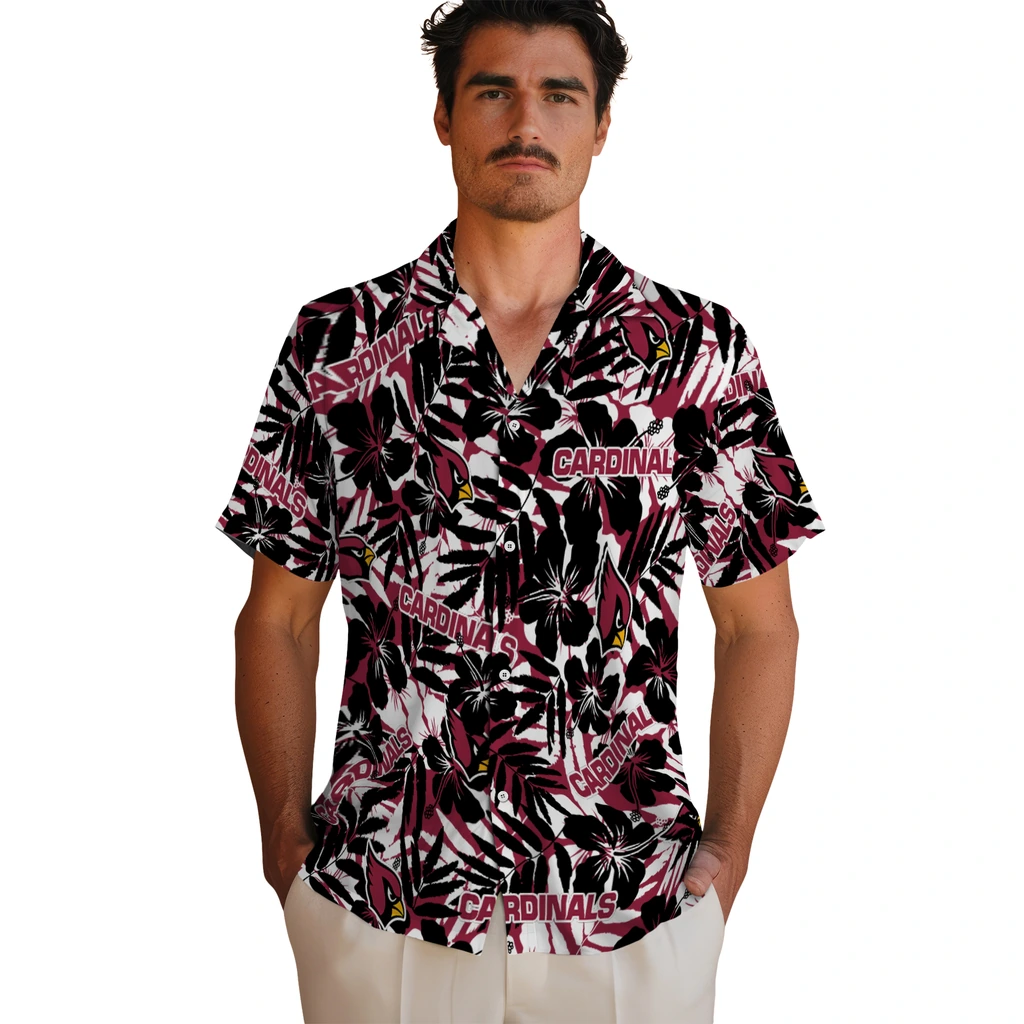 Arizona Cardinals Hawaiian Shirt - Hibiscus Overlay arizona cardinals hibiscus overlay hawaiian shirts fashion forward