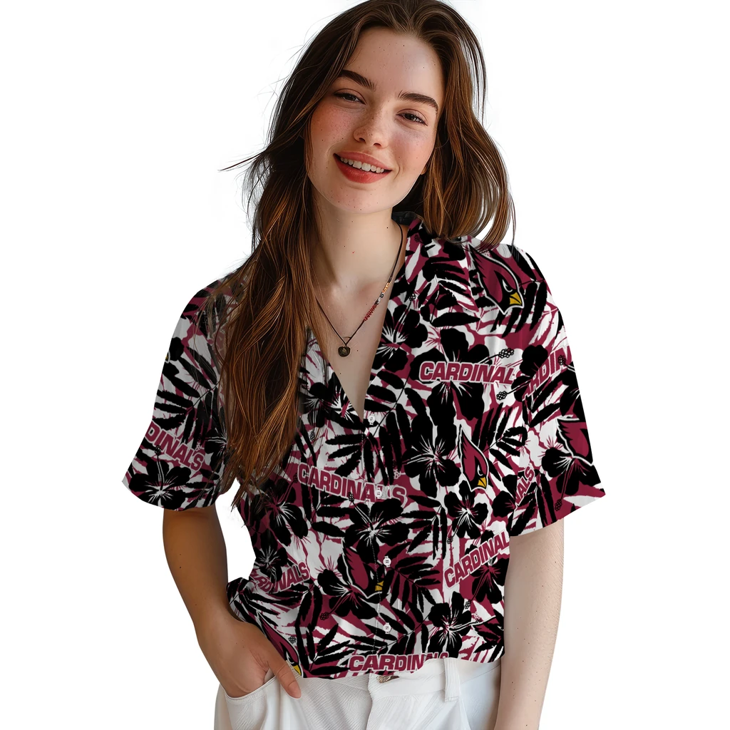 Arizona Cardinals Hawaiian Shirt - Hibiscus Overlay arizona cardinals hibiscus overlay hawaiian shirts latest model
