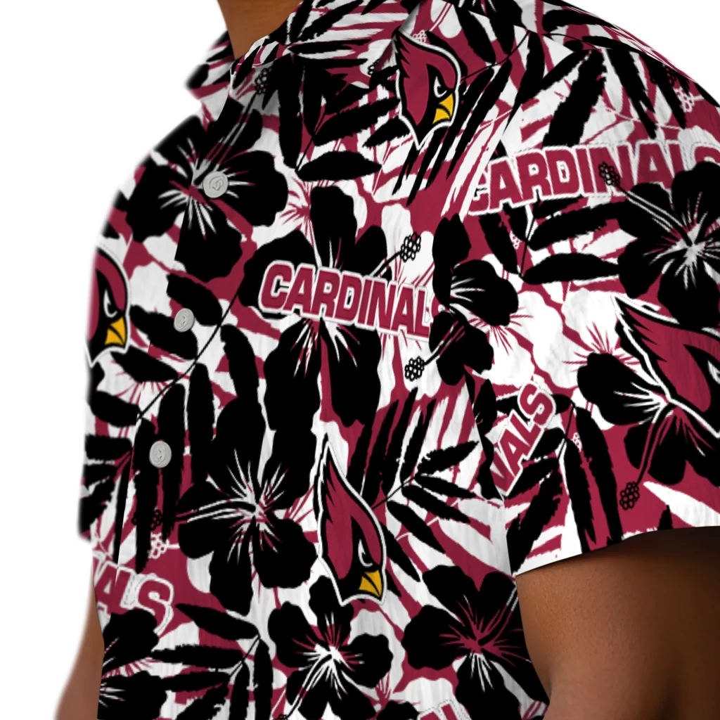 Arizona Cardinals Hawaiian Shirt - Hibiscus Overlay arizona cardinals hibiscus overlay hawaiian shirts trendy