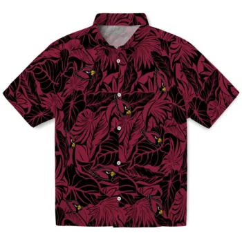arizona cardinals monstera layer red hawaiian shirts best selling