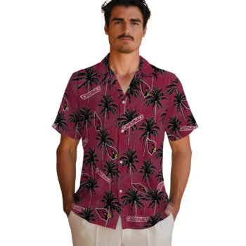 arizona cardinals palm grove red hawaiian shirts fashion forward