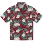 Arizona Coyotes Hawaiian Shirt – Flamingo and Hibiscus