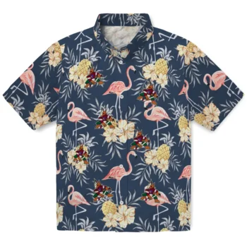 arizona coyotes flamingo hibiscus navy hawaiian shirts best selling