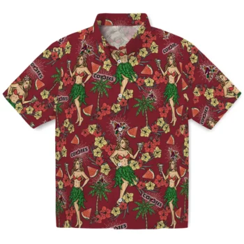 arizona coyotes hawaiian girls design red hawaiian shirts best selling