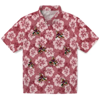 arizona coyotes hibiscus cluster red hawaiian shirts best selling