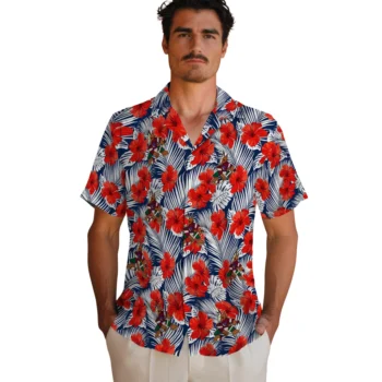 arizona coyotes hibiscus fiesta red royal blue hawaiian shirts fashion forward