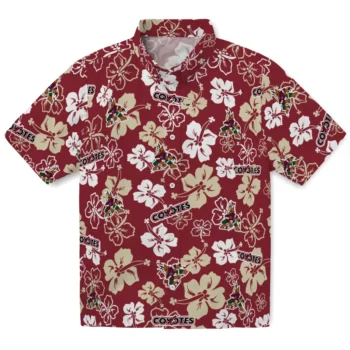 arizona coyotes hibiscus bloom red hawaiian shirts best selling