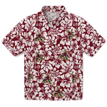 arizona coyotes hibiscus motif red white hawaiian shirts best selling